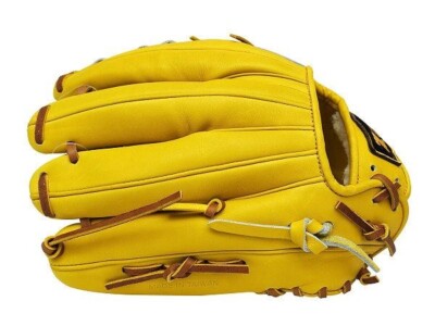 プロフェッショナル イエローグローブ ZETT Pro Japan Steerhide 11.75 inch Infielder Glove - Yellow