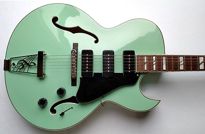 Dean Palomino Archtop W Case Electric Guitar Sea Green Hollowbody P 90 S Ebay