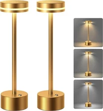 Rechargeable Cordless Table Lamp,Portable Battery Powered LED Desk Lamps 2 PACK