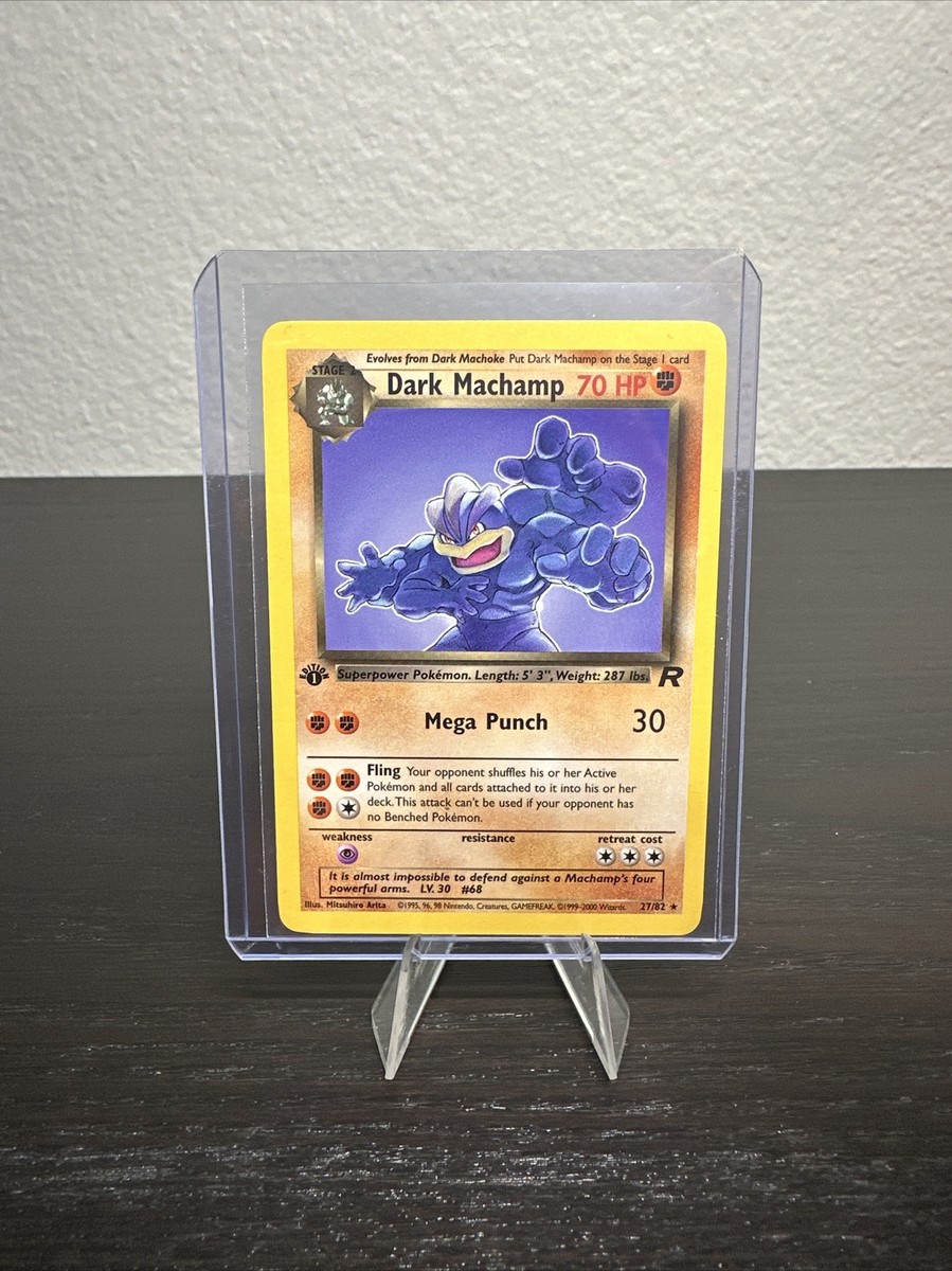 カードダスその他 Dark Machamp - 1st Edition - Holo #27/82 2000 Pokémon Team Rocket - 1st Edition Dark Machamp 27/82