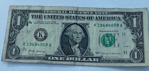 Aug 4 1968 or April 8 1968 date birthday note $1 bill fancy serial number - Picture 2 of 2