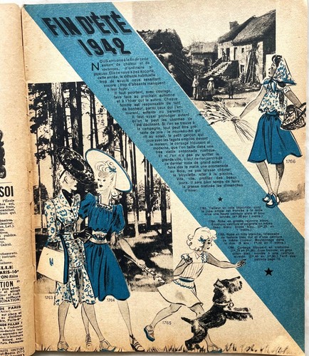 MODE DU JOUR n° 1063 du 1er Août 1942 revue ancienne Couture Magazine Vintage - Imagen 2 de 5