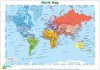 World Map - Children's Educational Placemat by Little Wigwam