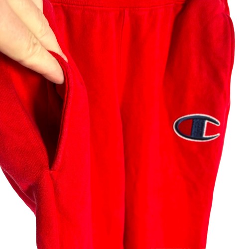 Felpa Champion vintage uomo piccola rossa tessuto rovesciato felpa pantaloni - Foto 4 di 9