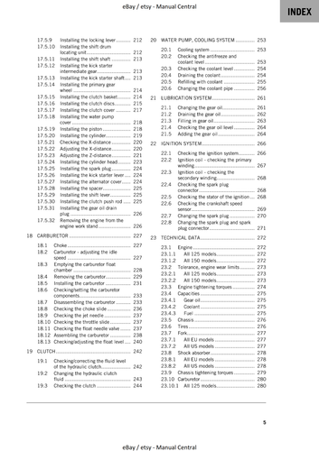 KTM 2020 - 125 150 SX -  WORKSHOP SERVICE REPAIR MANUAL - Afbeelding 5 van 6