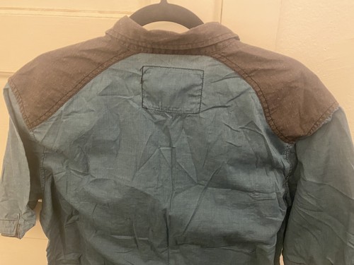 BKE Herren türkisgrün kurzärmliges Perlen Druckknopfleiste Hemd Large L - Bild 9 von 11