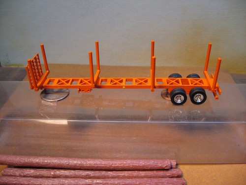 HO 1/87 CUSTOM 3 D LOG TRAILER # 5 WITH UPGRADES "READ" 4 PIX. - Bild 2 von 4