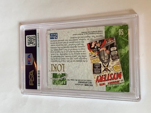 Marvel Masterpieces Comic Card Sky Box PSA 9 Loki 1992 RARE #50 rookie rc Thor - Picture 3 of 3