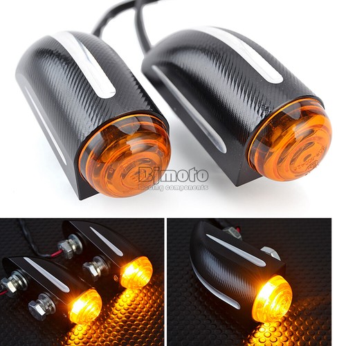 Universal Motorcycle LED Bullet Turn Signal Amber Light Indicator Blinker - Imagen 1 de 9