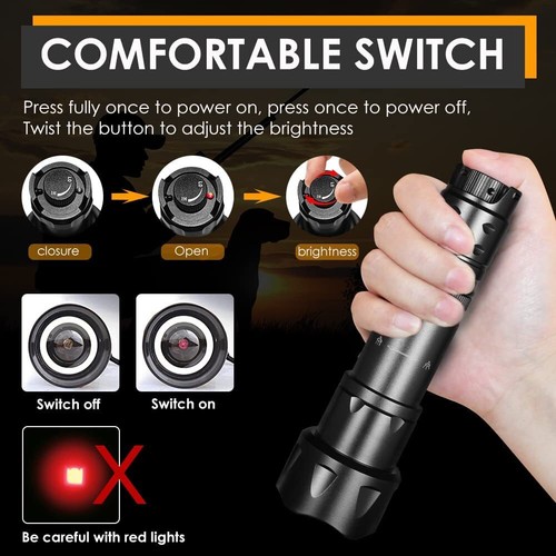 UF 2002D 940 nm IR Taschenlampe Fresnellinse LED Hutning Taschenlampe Zoom Illuminator USA - Bild 12 von 12