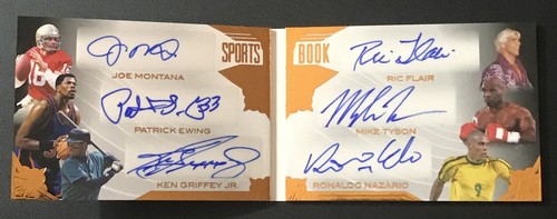 Libro deportivo Leaf History Book 2023 6 automático Montana Griffey Ronaldo Tyson 12/15 - Imagen 1 de 5