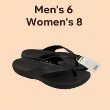 Crocs Baya II Flip Flop Sandals   Men  s 6 / Women  s 8  Adult Comfort Beach Slide