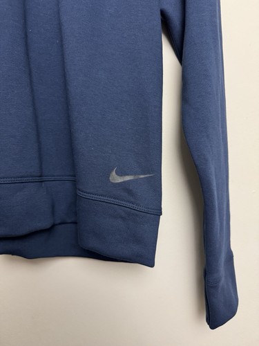 Nike Womens Versa Open Back Sweatshirt Size XS Blue Long Sleeve Cotton Pullover - Picture 5 of 8