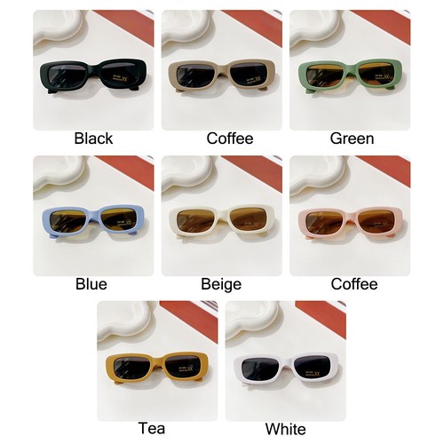 Retro Glasses Girls Boys Eyewear Rectangle Kids Sun Glasses Children Sunglasses - Picture 2 of 12