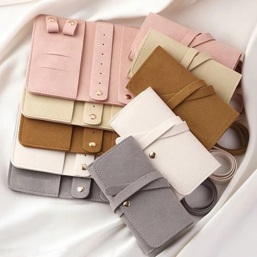 Lightweight Packing Pouches for Necklaces Foldable Jewelry Case Bag Girls