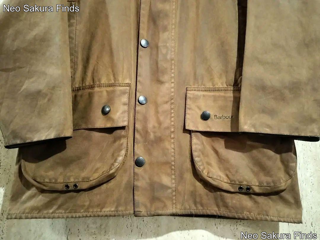 Barbour Moorland Jacket Blouson Coat Men Size C 38 Brown Bark 2000s image 8
