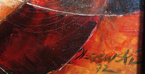 Mieczysław Olszewski (geb. 1945) „Rote Komposition“ 1972-Junge polnische Moderne - Bild 5 von 7