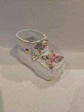 Napco Vintage Baby Bootie Planter Pink, Gold