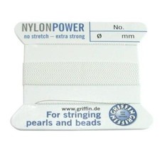 White Griffin Nylon Bead Stringing Cord 1