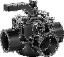 JANDY 1 1/2"-2" Neverlube Positive Seal 3-Port Diverter Valve 4715