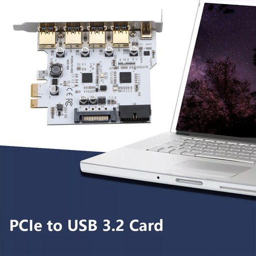 New PCIE to USB3.2 GEN1 Expansion Card 4 Port 19 Pin Type-A Type-C PCI Converter - Zdjęcie 6 z 11