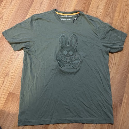 Camiseta Psycho Bunny Malton Gráfica Sólida Corona Laurel Verde Para Hombre 7 XL - Imagen 2 de 7