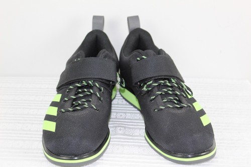 Adidas Herren Powerlift Gewichtheberschuhe 9 schwarz / neongrün gebraucht - gut - Bild 2 von 9
