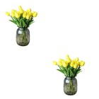  2 Pieces Realistic Artificial Flowers False Wedding Bouquet Tulip