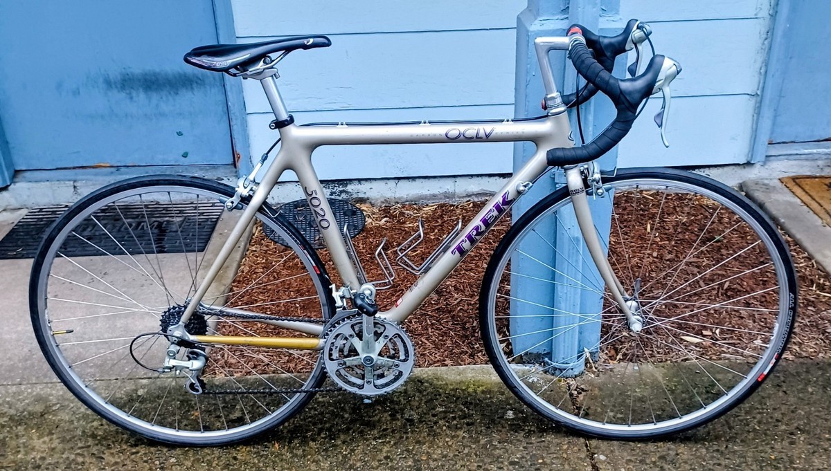 【発送可能】 TREK トレック OCLV 500 フロントギア ペダル付き 97 Trek 56cm 5020 OCLV Carbon Fiber Road Bike Shimano 105 Groupset