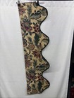 Custom Hand Made Tapered Window Valance 48”x13.5” L  Jacobean Floral Green Braid