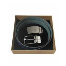 Coach Boxed Plaque And Harness Buckle Cut To Size Reversible Belt, 38 Mm New