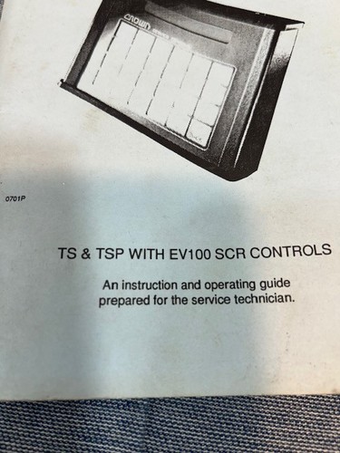 Crown EV100 SCR Service Terminal & TSP Informationssystem Anleitung LQQK! - Bild 2 von 7