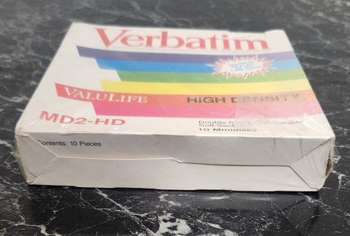 Vintage Computer Disks Verbatim 5.25" 10 Floppy Disks High Density Sealed 1990 - 第 9/17 張圖片