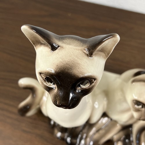 Vintage Lane and Co Twin Siamese Cat Lamp MCM 1958 California (No Wiring/Bulb) - Picture 5 of 11