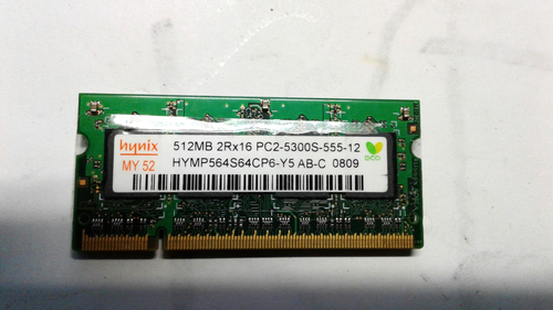 2Pcs 512Mb PC2-5300S ECC Unbuffered 533MHZ DDR2 RAM MEMORY (HYMP564S64CP6-Y5) - Picture 2 of 3