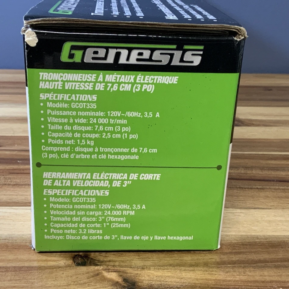 Genesis GCOT335 3,5 amperios 3 pulgadas Herramienta de corte de alta velocidad Foto 4 de 4
