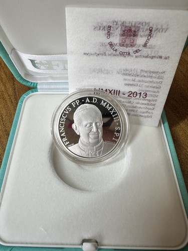 MONNAIE VILLE DU VATICAN PAPE FRANÇOIS 10 EURO 2013 ARGENT PROOF Q14 - Bild 2 von 5