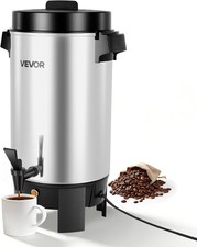 Commercial Coffee Urn, 40 Cup 203oz Hot Beverage Dispenser with Dripless Faucet,