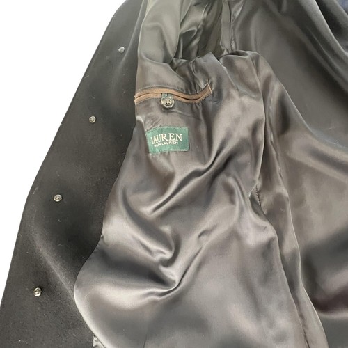 Abrigo Lauren Ralph Lauren Para Hombre 42L Negro Mezcla Lana Topcoat Oculto Tapeta Forrado - Imagen 12 de 15