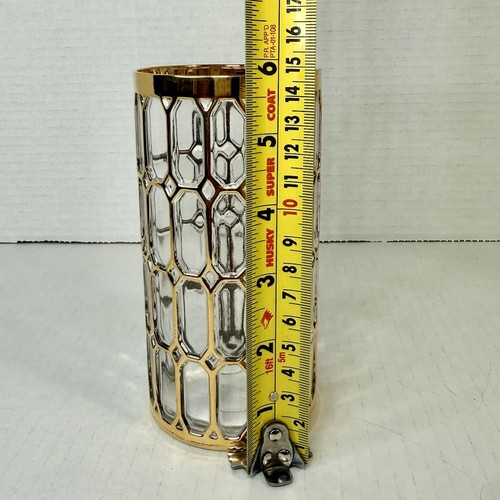 6 Vtg Imperial Glass Spanish Windows 24K Gold 16oz Drinking Glasses Tumblers MCM - Picture 15 of 16