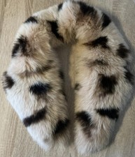 Echtpelz Fuchsstola Fuchskragen Gr. 100cm Leopard Animal Print Gebraucht
