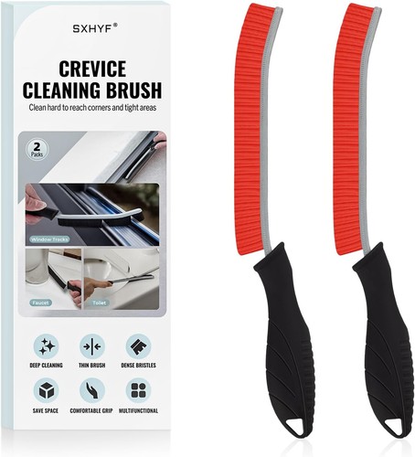 Cepillo de limpieza SXhyf - Cepillo para grietas de cerdas duras, rojo