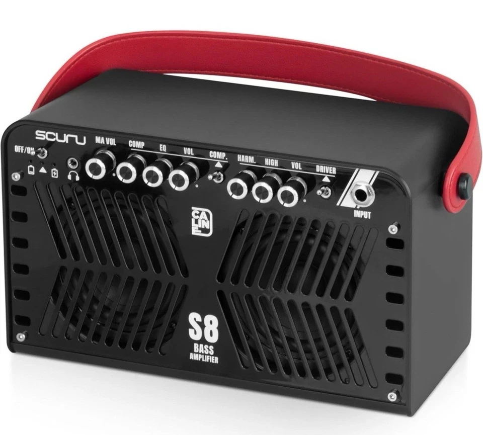 Caline Scuru S8B 20W Bass Amplifier Portable Bass Guitar Practice Amp Battery - Image 4 of 4