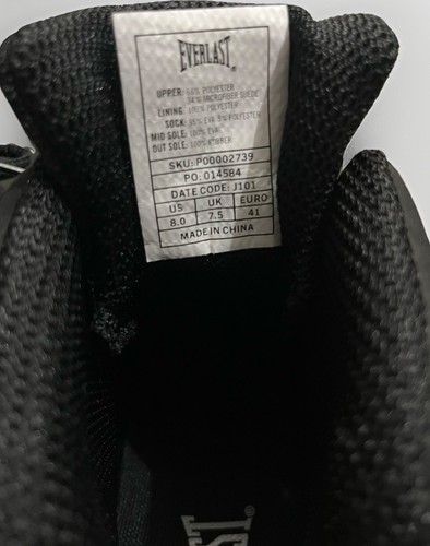 Everlast Para Hombre Moderno - PIVT Zapatos de Boxeo Parte Superior Baja Talla 8M (Negro) - Imagen 3 de 5