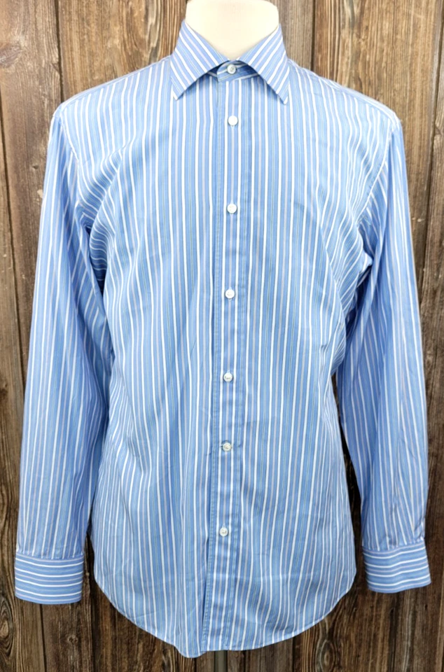 Camisa Fray For Bergdorf Goodman Abotonada Rayas Manga Larga Para Hombre 16/41 En muy buena condición Foto 2 de 4