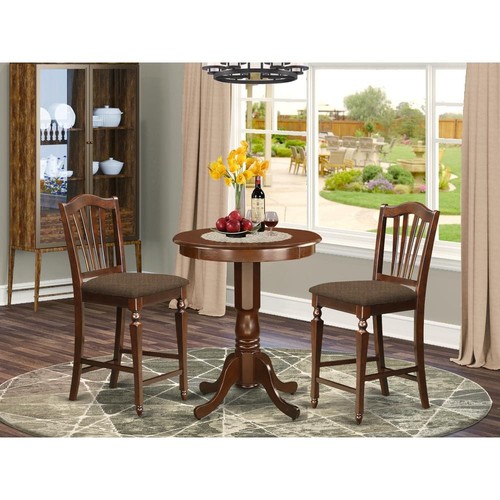 EDCH3-MAH-C 3 Pc pub Table set-pub Table and 2 Kitchen Dining Chairs. - Picture 4 of 4