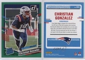 2023 Panini Donruss Rated Press Proof Green Christian Gonzalez #369 Rookie RC