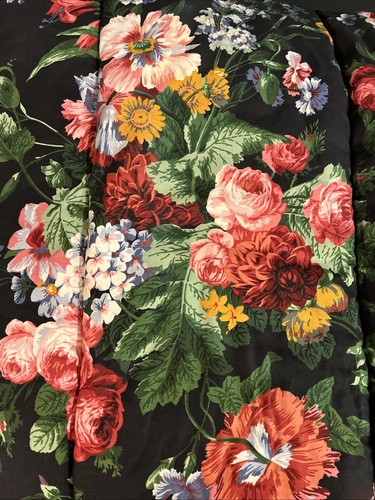 RALPH LAUREN Home COSSETTE ISADORA TWIN COMFORTER Black Floral - Picture 5 of 8