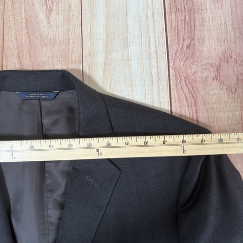 Giacca blazer Brooks Brothers 1818 Regent uomo taglia 41R grigio cappotto sportivo 2 bottoni - Foto 10 di 14