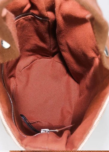 Original HERMES Saxo MM Handtasche braun/beige Vintage Bucket Bag gebraucht - Bild 9 von 18